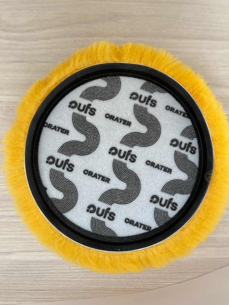 Полировальный диск Premium из 100% овчины 180 мм (Желтый кратер)