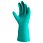 Нитриловые перчатки с хлопковым напылением изнутри JN711 (хим.защита 80%/40%), зеленые, размер 10/XL/упак.12пар/кор.144пары