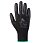 JP011b Защитные перчатки из полиэфирной пряжи c полиуретановым покрытием, цвет черный, размер XL (уп.12пар)